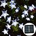 Windpnn 30ft Solar Powered Star String Lights, 50LED 8 Modes Solar Fairy Lights Outdoor Waterprooof for Christmas, Party, Wedding, Home, Garden, Patio Decoration (Cool White)
