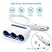 Cigarette Lighter Adapter, 120W 3-Socket Car Cigarette Lighter Splitter 3.4A Dual USB Car Charger Adapter DC 12V/24V Outlet Multi-functions Car Splitter for iPhone iPad Samsung GPS Dashcam