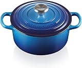 Le Creuset Signature Enamelled Cast Iron Round Casserole Azure 20 cm 1.8L