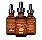 Argan Oil for Hair, Repair Damaged Hair, Daily Hair Moisturizer, 9 Premium Quality Natural Essential Oils, including Jojoba Oil for Hair. FREE easy to use Dropper. COCONUT Scent