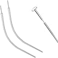 PunkTracker 20g/18g/16g/14g Curved ASTM F136 Titanium Piercing Kit Taper Insertion Pin for Threadless Tragus Helix Lip Nose Helix Piercing Jewelry Cartilage Earrings Labret Studs Nose Stud Stretcher