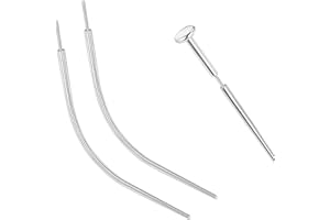 PunkTracker 20g/18g/16g/14g Curved ASTM F136 Titanium Piercing Kit Taper Insertion Pin for Threadless Tragus Helix Lip Nose Helix Piercing Jewelry Cartilage Earrings Labret Studs Nose Stud Stretcher