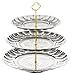 Extra Large 3 Tier Serving Tray(13.5x12x10in)-Great Use for Cake and Cupcake Stand,Appetizer and Platter Tray,Fruit and Cheese/Meat Tray.Tiered Stand is Perfect for Party Wedding BBQs and Holidays