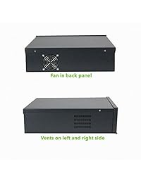 caja de bloqueo DVR Seguridad para servicio pesado con ventilador 18 "x 18" x 5 "Negro