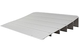 RAGE POWERSPORTS Silver Spring 5-1/4" High Aluminum Mobility Threshold Ramp for Wheelchairs, Scooters, and Power Chairs