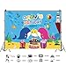 Yeele 6x4ft Background for Photography Birthday Backdrop Undersea World Nautical Cartoon Whale Shark Starfish Seahorse Color Cake Party Decoration Banner Baby Boy Girl Portrait Photo Booth Props