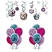 Disney Frozen Deluxe MEGA Birthday Party Supplies Pack and Decorations for 16 Includes Plates, Napkins, Cups, a Table Cover, a Candle, Swirl Decorations, Balloons, and a Snowflake Garland