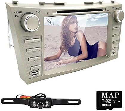 TOCADO In Dash Car DVD Player with 8'' Display, Car Stereo with GPS Navigation Bluetooth Radio Fit for Toyota Camry 2007 2008 2009 2010 2011 + Backup Camera