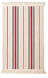 Ikea Flatwoven Area Kitchen Rug Stripes Cotton Red Black Throw Mat