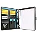 Refoc Handcrafted PU Leather Removable 3-Ring Binder Padfolio with Notepad and Presentation Sheet Protectors