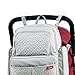 Diaper Bag Backpack for Mom or Dad with Stroller Straps, Changing Pad, Insulated Pockets, Waterproof Baby Diaper Bag, Organizer Pouches, Nappy Tote Bag for Girls or Boys | SoHo Manhattan Silver Gray