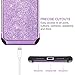 BENTOBEN Case for iPhone 8 / iPhone 7, Shockproof Glitter Sparkly Slim Dual Layer Hybrid Hard PC Soft TPU Girls Women Cover Shiny Leather Full Body Protective Phone Case for Apple iPhone 8/7, Purple