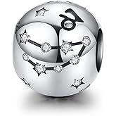 Constellation Charm 925 Sterling Silver Birthstone Bead for Pandora Charms Bracelet-Gift for Anniversary Birthday Christmas Day