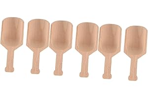 Kichvoe 6pcs Wooden Spoons for Bath Salt Tea Leaves Multi-Purpose Household Utensils Practical Design for Condiments Powders
