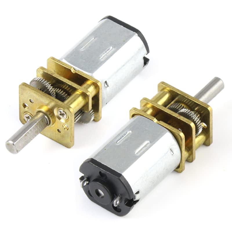 CHANCS Variable Speed Motor N20 DC 6V 300RPM Gearbox Micro Electric Motor with Torque Geared for Electronic Toys Mechanical Arms 2PCS