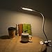 LOFTER Dimmable LED Desk Lamp 5W USB Powered Eye-Caring Table Lamps with 24 LEDs, 2 Dimming Levels, 3 Lighting Modes Flexible Clip On Lights for Reading,Studying,Working,Bedroom,Office (White)