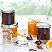 Leifheit 8-Ounce Straight Canning Jars, Large, Clear, Set of 6