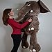 YESBEARS 5 Foot Giant Elephant Stuffed Animal Microfiber Body