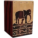 Sawtooth Harmony Series Hand Stained Elephant Design Travel Size Cajon