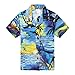 Boy Hawaiian Aloha Luau Shirt Only in Blue Sunset 10 Year Old