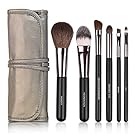 Docolor 6Pcs Makeup Brushes Set Goat Hairs Foundation Eyeshadow Brush Travel Kits