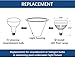 LED Pool Light 60W 5400lm High Brightness White Light 6500K Replacement for 500W Incandescent Bulbs in Pool Light (120V,60W)