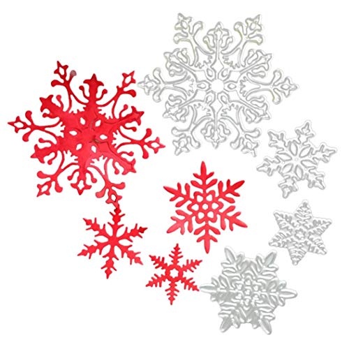 Cutting Dies Christmas, 4pcs Snowflake Metal Cutting Dies Card Making Scrapbooking Stencils Album Paper Card Craft Embossing DIY Decorative Background