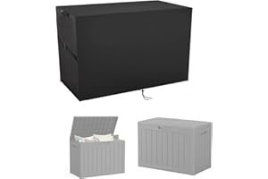 Aidetech Deck Box Cover for LubanNese 50 Gallon/for Trygoal 45 Outdoor Storage Box, Waterproof Resin Storage Bin Cover Outdoor Bench Covers -31" L x 17" W x 22" H