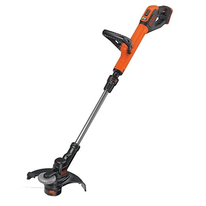 Black+Decker Akku-Rasentrimmer (18V 2,0Ah, 28 cm Schnittbreite, automatische Fadenverlängerung (AFS) für größere Flächen geei