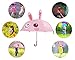 Winthome Kids Umbrella for Girls with 3D Ears & Safety Open and Close (Bunny)