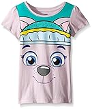 Paw Patrol Little Girls' Toddler Short Sleeve T-Shirt, Lilac Everest, 4T