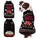 Mihachi Christmas Dog Sweater with Bells Snowflake Pattern Winter Clothes Soft Knit to Keep Warm Black-L