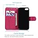 iPhone 7 Wallet Case, iPhone 8 Case Embossed Love PU Leather Case Full Protective Anti-Scratch Resistant Cover Magnetic Case Slot Wrist Strap Case for iPhone 7 & iPhone 8