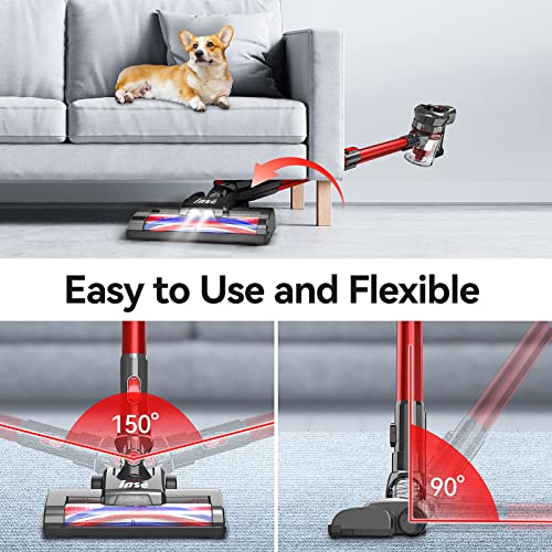 INSE Cordless Vacuum, 12KPa Powerful Vacuum Cleaner with 160W Motor, 4