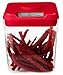 Kitchen Safe Time Locking Container (Medium), Timed Lock Box for Cell Phones, Snacks, and other unwanted temptations (Red Lid + 5.5” Clear Base with Access Port)