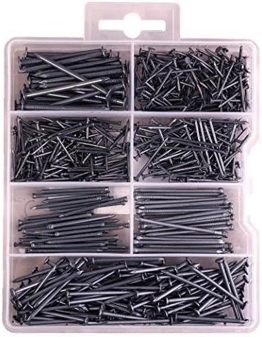 Nail Brad Set Assortment 7 Different Size 550 Pieces Home Kit Repair Wood Worker