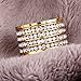 Tuji Stunning White 4 Rows Round Cubic Zirconia CZ Wedding Stackable Eternity Band Ring