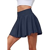 Hiwzffy Pleated Tennis Skirts for Women High Waisted Golf Skorts Tummy Control Skirts with Shorts Pockets Lightweight