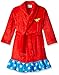 DC Comics Big Girls Wonder Woman Velvet Fleece Robe, Red, Small