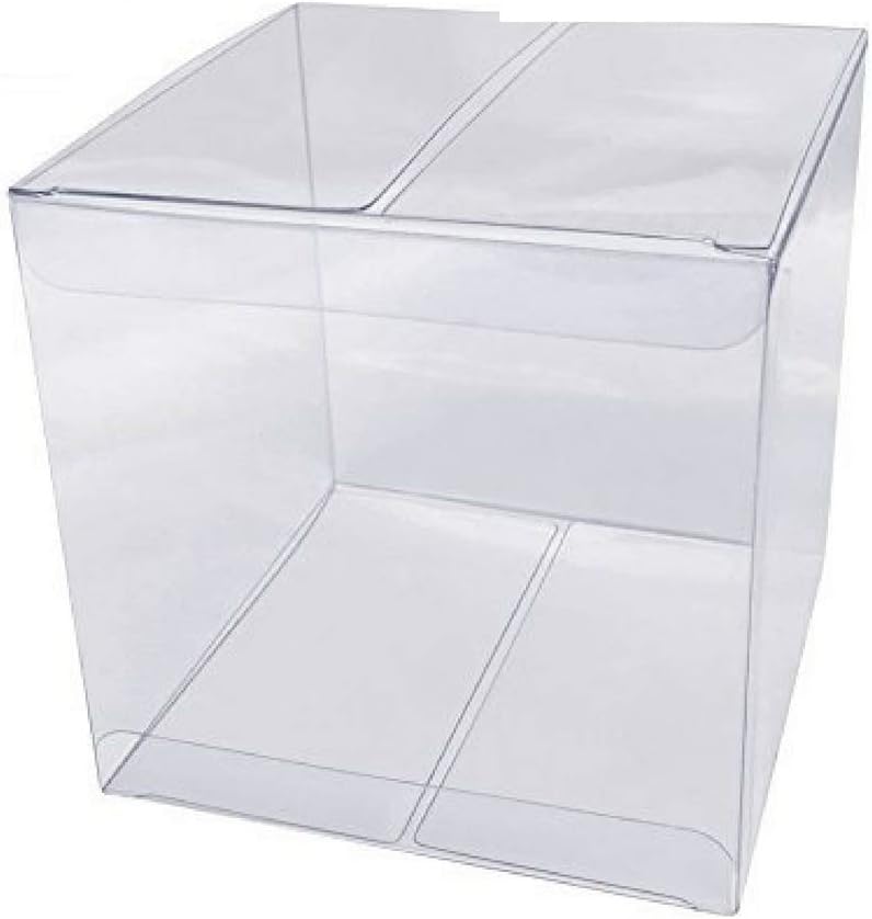 Clear Plastic Favor Boxes 2x2x2 inches by CLEARBOX . 50 PACK. Crystal Clear Easy to Fold boxes. Quality Non-Cracking Material!!!