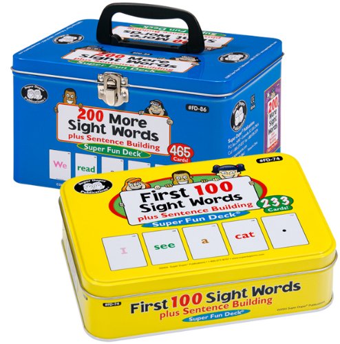 Sight Words plus Sentence Building Fun Deck Card Combo - Super Duper Educational Learning Toy for Kids