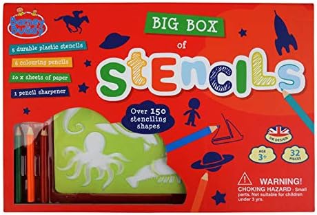 Latest gift present. Kids Get Creative Making Your Own Drawings. Stencils - Red