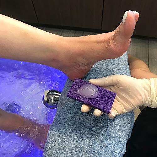 Disposable Pedicure Scrubber Callus Remover Pumice Stone for Foot Care Purple Coarse, 40 PCS - Thumbnail 4