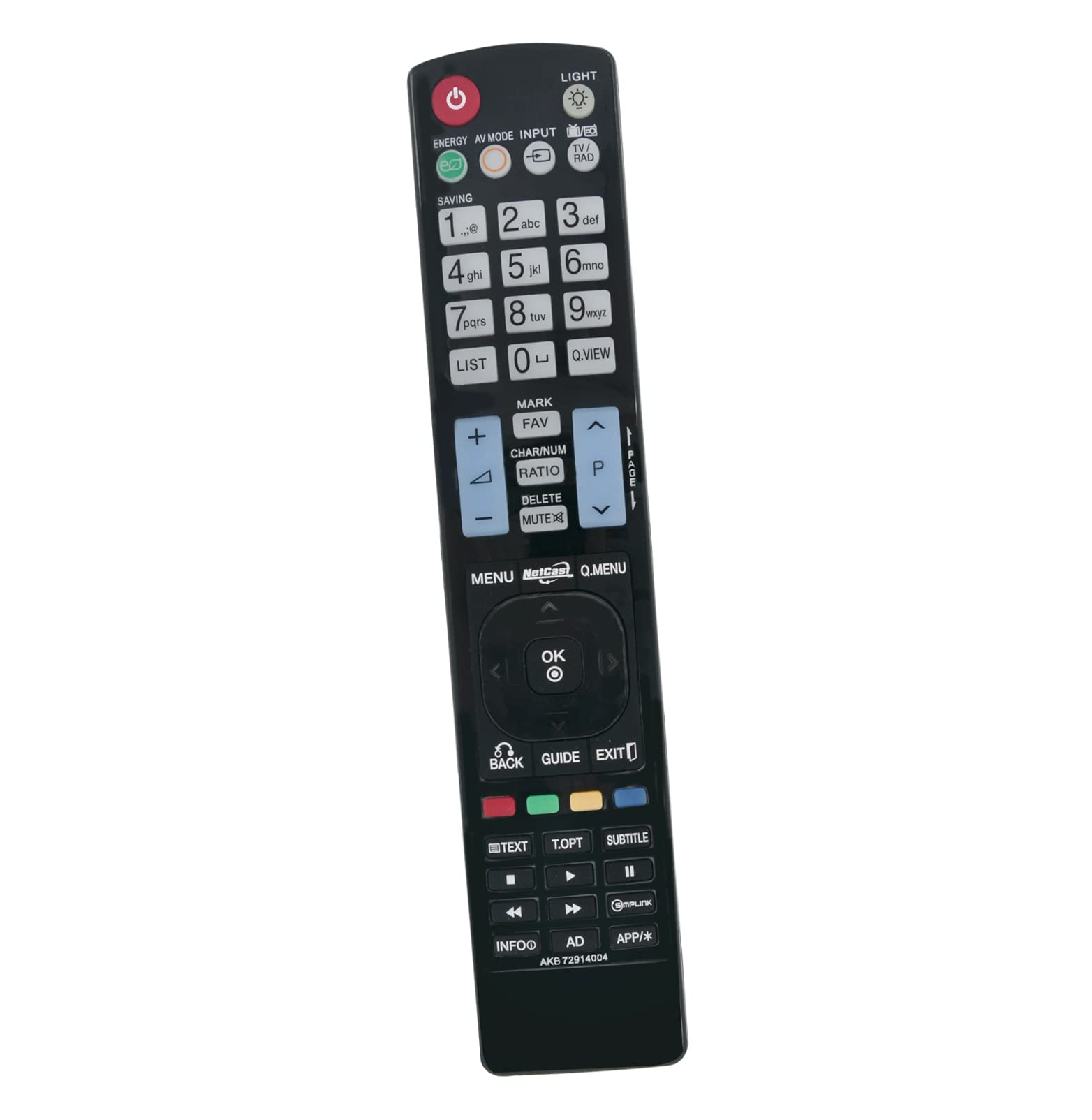 AULCMEET AKB72914004 sub AKB72914208 Replacement Remote Compatible with LG 42LE5810-ZB 42LE5910-ZB 47LE5500-ZA 47LE550N-ZA 47LE5800-ZA 47LE5900-ZA 47LE5510-ZB 32LE5900-ZA 47LE5 51N-ZB