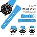MoKo Band Compatible with Samsung Galaxy Watch 3 45mm/Gear S3 Frontier/Classic/Galaxy Watch 46mm/Huawei Watch GT2 Pro/GT 2e/GT 46mm/GT2 46mm/Ticwatch Pro 3, Silicone Strap Fit 22mm Band, Blue