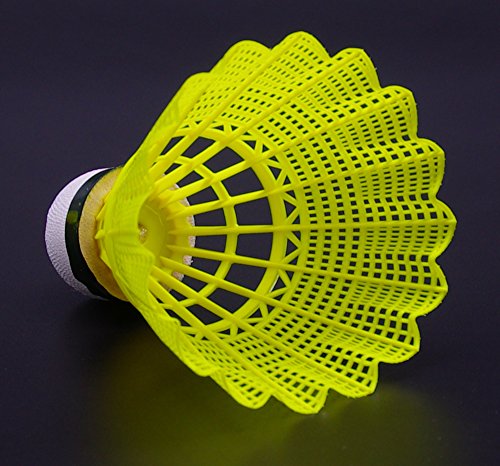 image for Colletia Badminton 6-Pack Medium Speed Shuttlecocks (Yellow) Nylon Fea