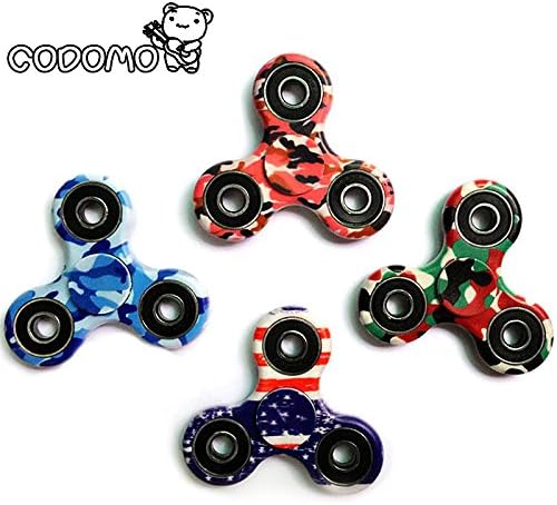 Camouflage Fidget Hand Spinner Finger Tri Gyroscope Beyblades Fidget toy Lot of 4