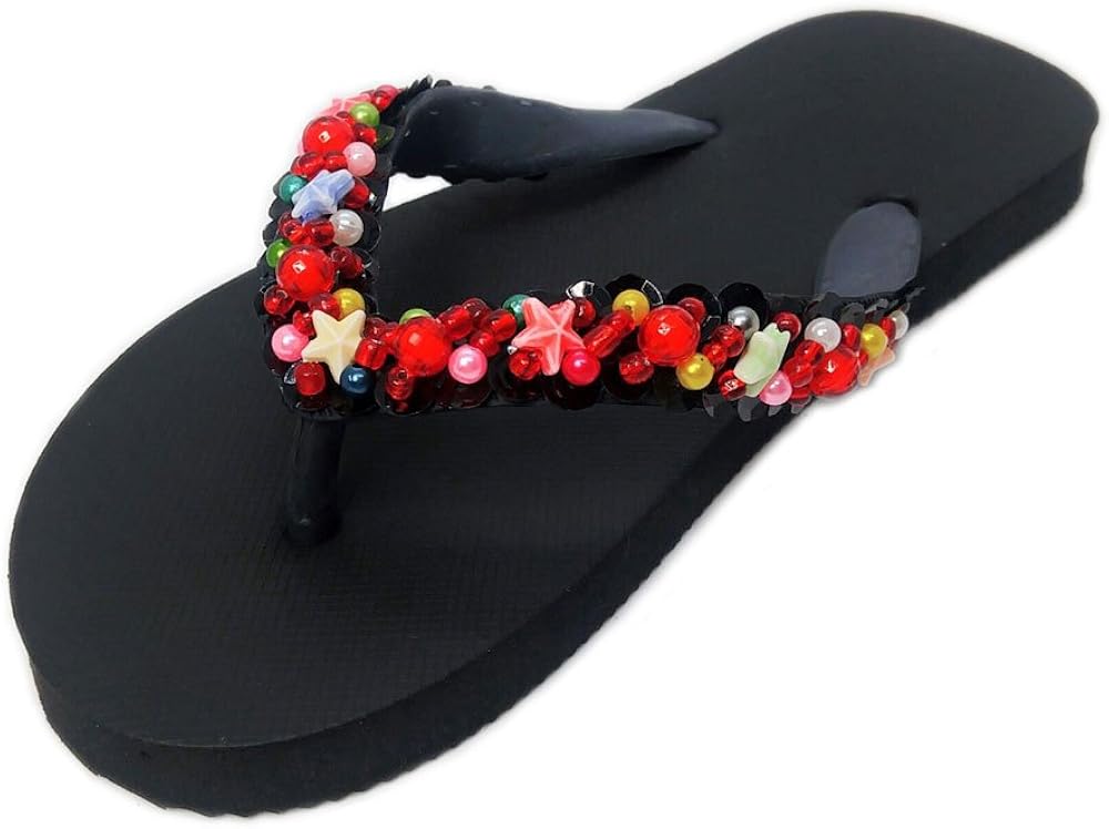 bead sandals without sole