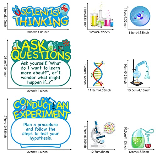 25 Pieces Science Bulletin Board Set, Multi Colors Science Theme