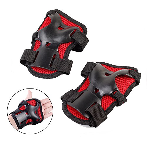 Rayhome Sports Protective Gear Skating Knee Elbow Support Pads Set outdoors Safety Protection for Scooter, Skateboard, Bicycle, Rollerblades (red)